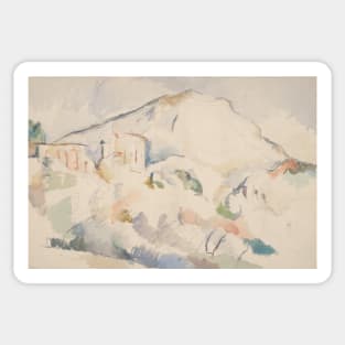 Chateau Noir and Mont Sainte-Victoire by Paul Cezanne Sticker